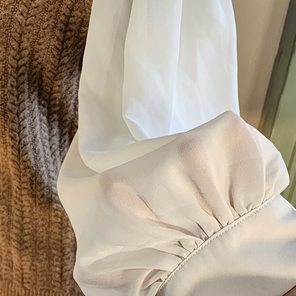 CeCe Soft Tan Knit Vest With Collar And Sleeves - Picture 7 of 13